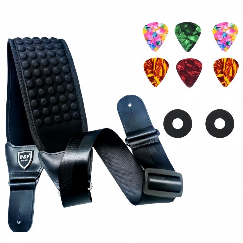Guitar Strap Padded - P&P Comfortabele 3D Spons Gitaarband Set