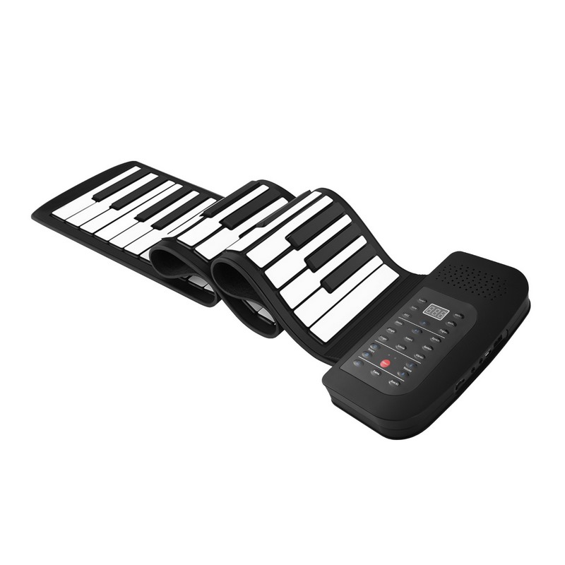 Piano Sustain Pedal - 88-toetsen opvouwbare draagbare siliconen elektronische piano,