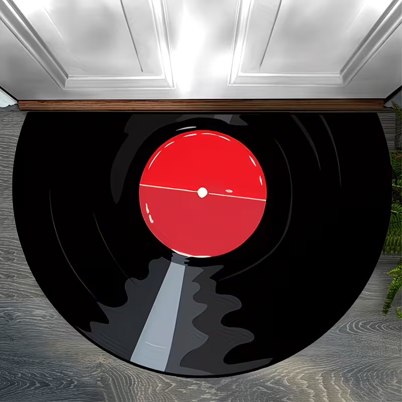 Audio Music Recorder - Retro vinylplaat halfronde deurmat Vintage muziekliefhebber