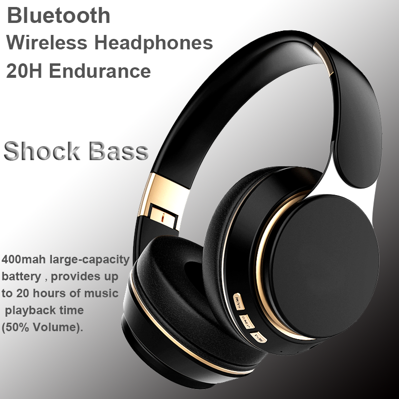 Audio Music Technology - Koptelefoon Bluetooth Draadloze headsets met microfoon