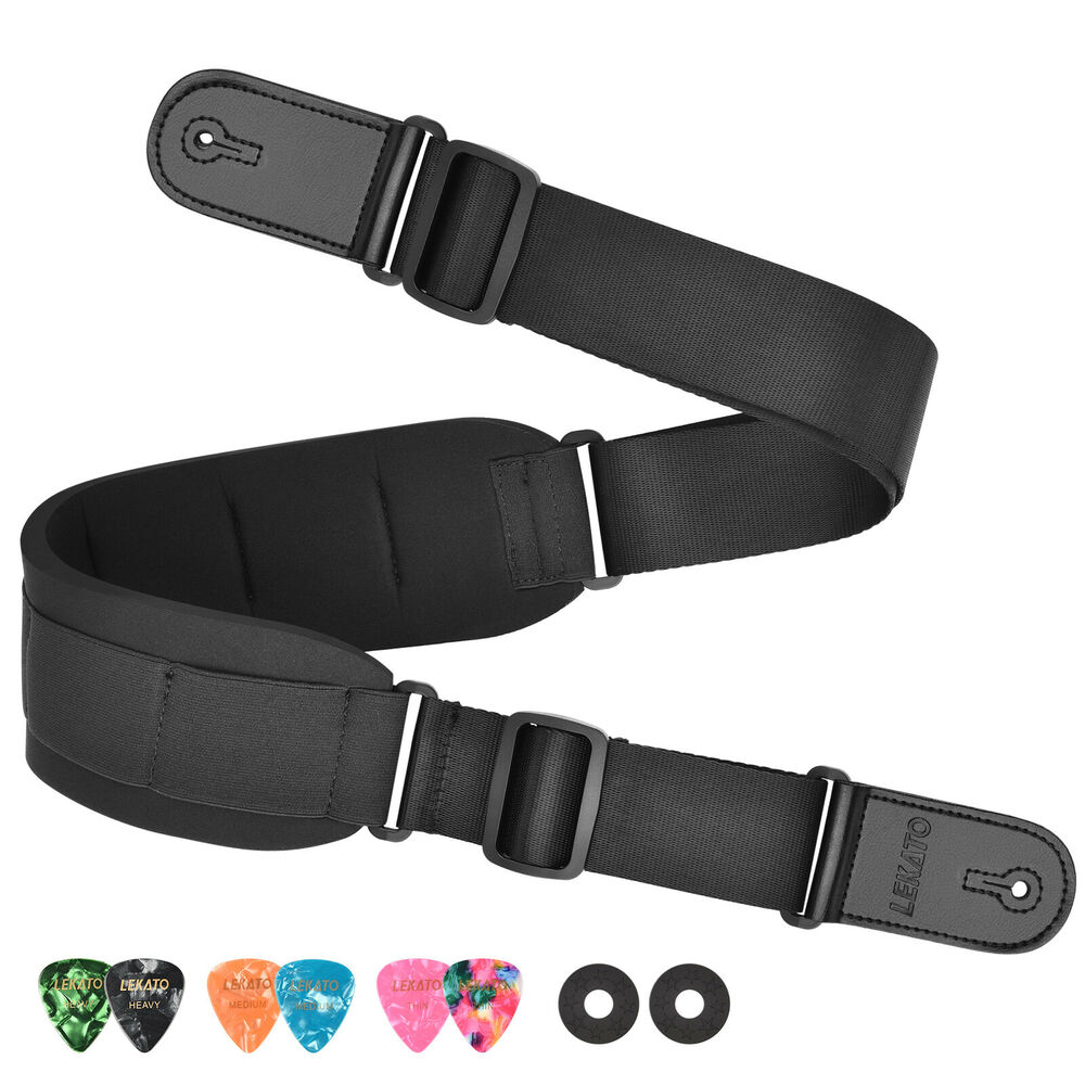 Guitar Strap Padded - Lekato Gitaarband Houder Riem W/3 