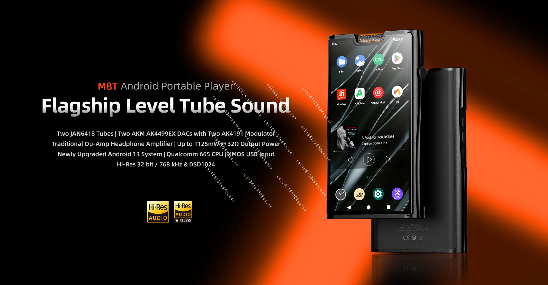Audio Player With Youtube Music - M8T Flagship Tube Android Draagbare HIFI