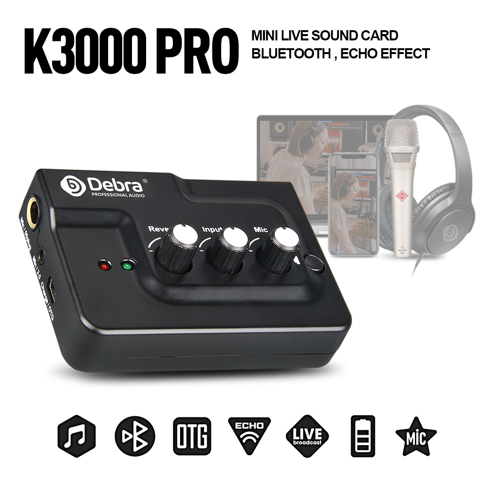 Audio Music Recorder - K3000 Pro Geregisseerde Geluidskaart Echo Audio