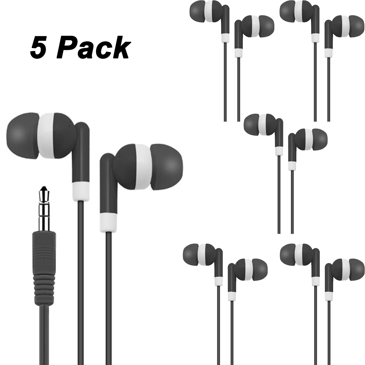 Audio Music Technology - 1/5-pack basis oordopjes voor muziek, bedrade
