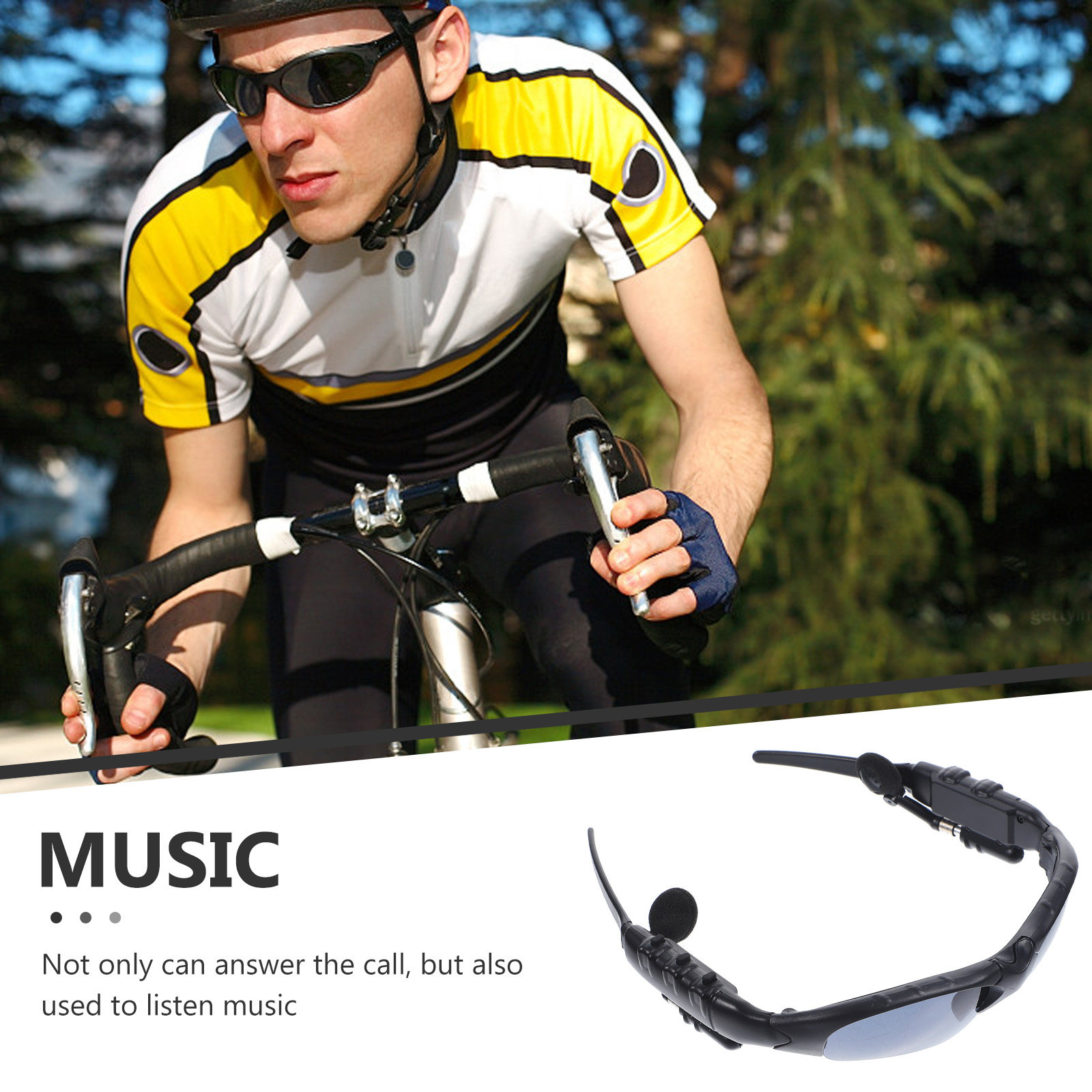 Witte draadloze zonnebril-head - Audio Music Technology recensie en prijs