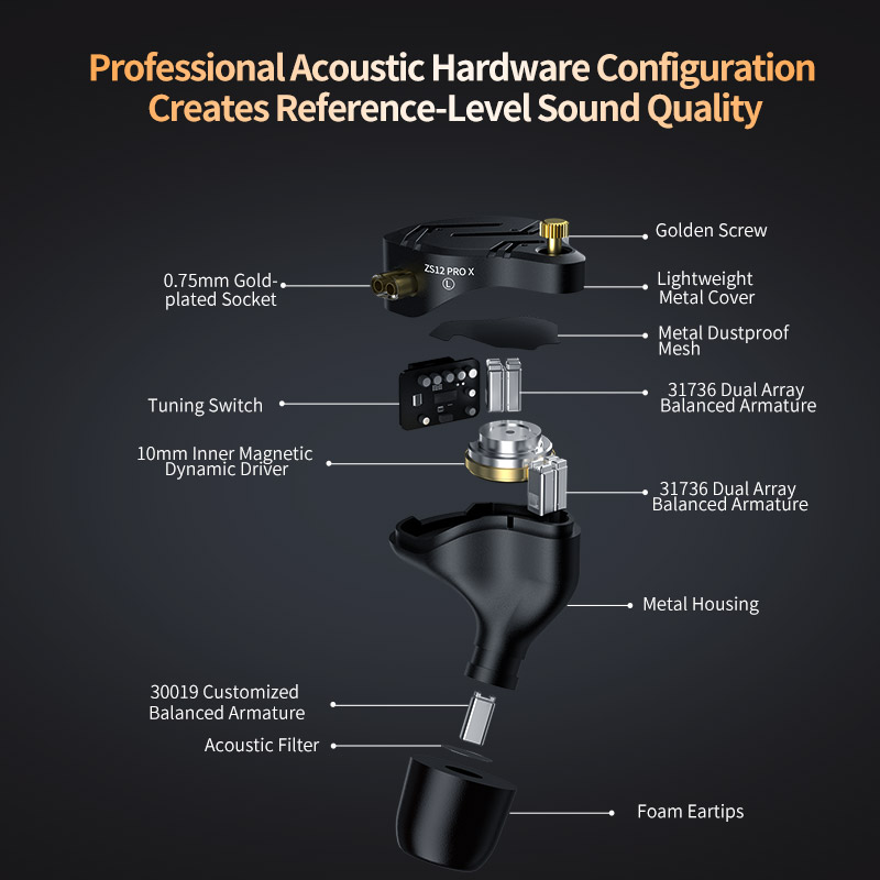 KZ ZS12 PRO X Metal Oordopjes  - Audio Music Technology recensie en prijs